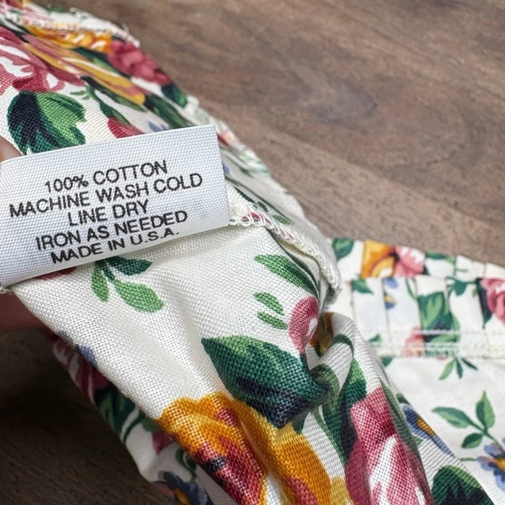LONGABERGER Medium Vegetable Basket Liner Fabric Garden Splendor 100% Cotton NEW